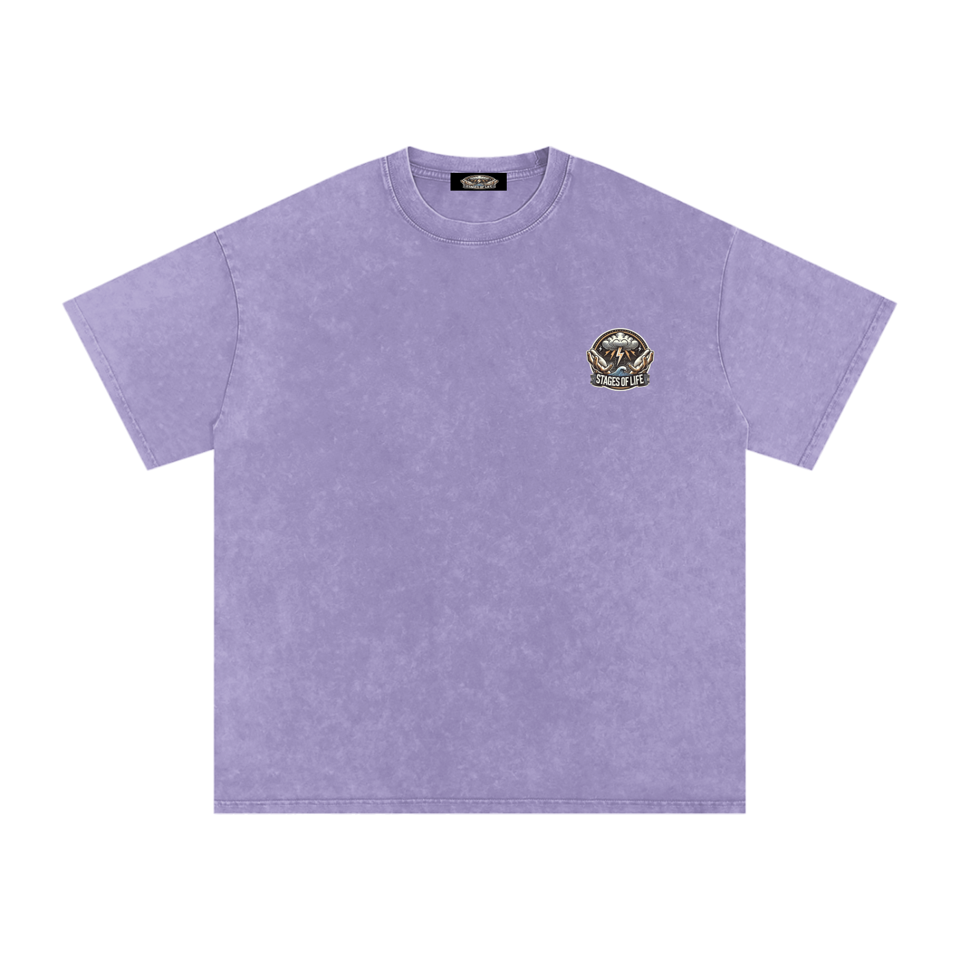 Snow Washed Oversized Cotton T-Shirt