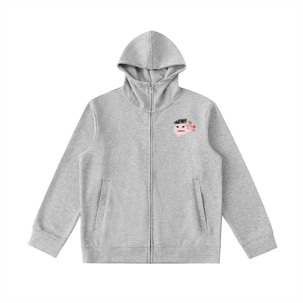 Essential Heavyweight High Neck Hoodie - Brain Frazzled
