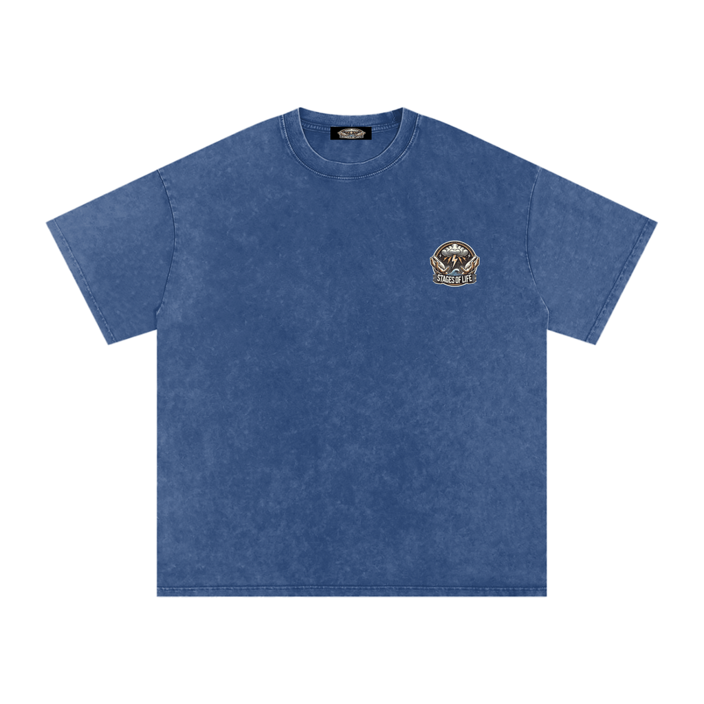 Snow Washed Oversized Cotton T-Shirt