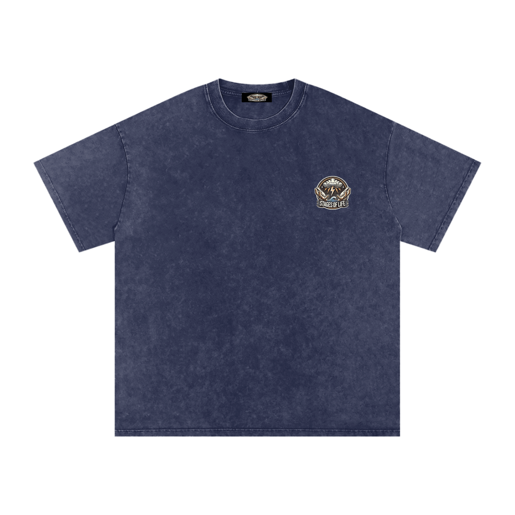 Snow Washed Oversized Cotton T-Shirt