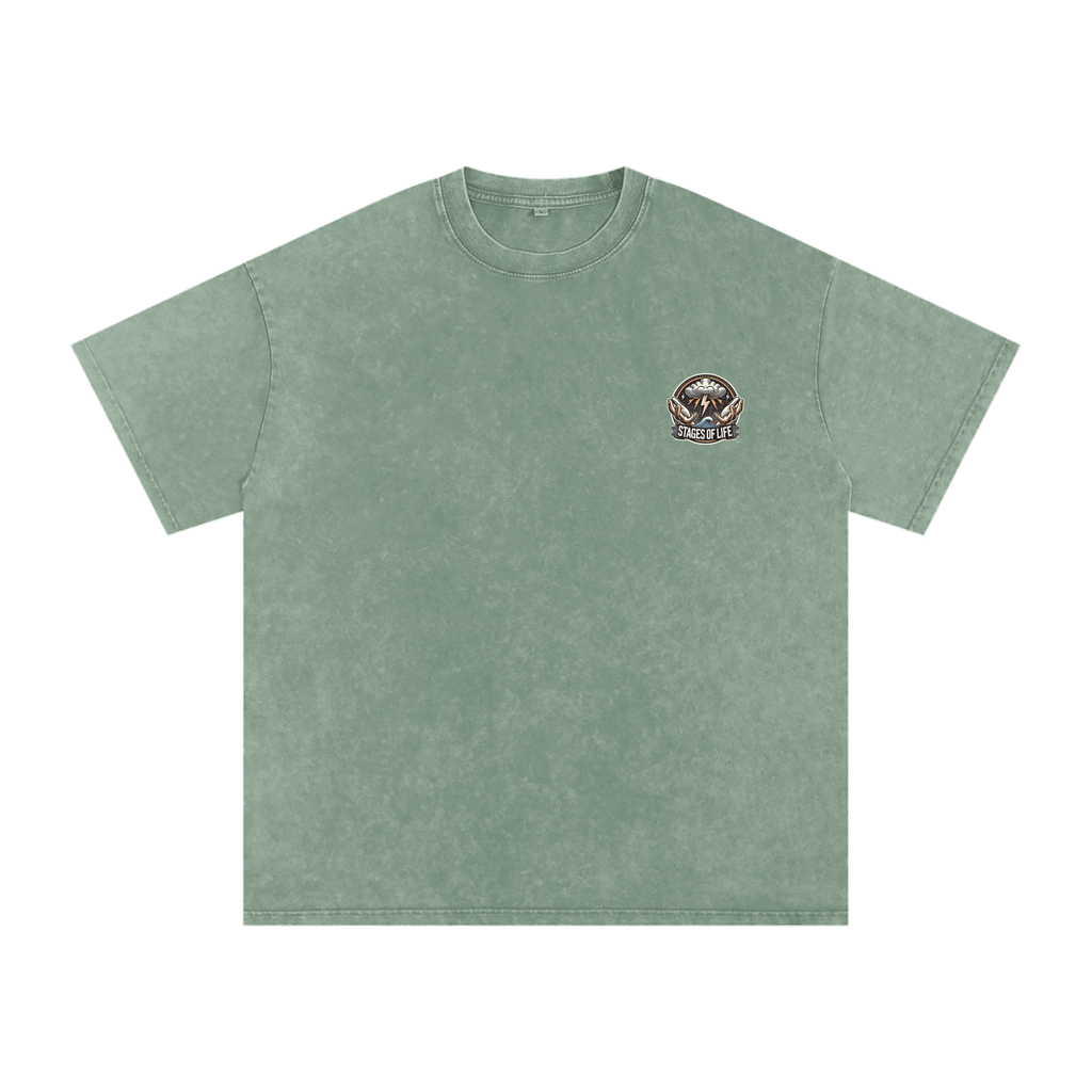 Snow Washed Oversized Cotton T-Shirt