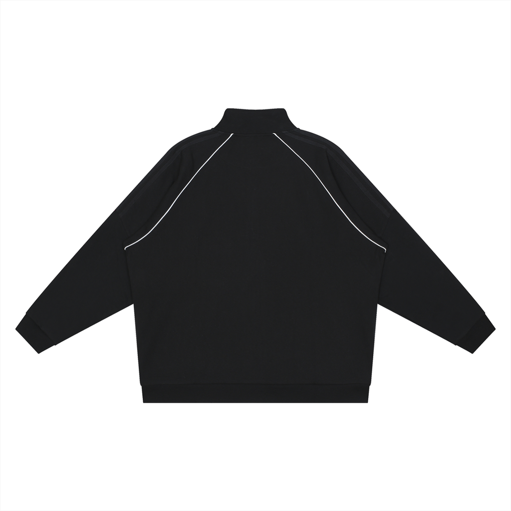 Reflection Striped Raglan Sleeve Jacket - STAGES OF LIFE