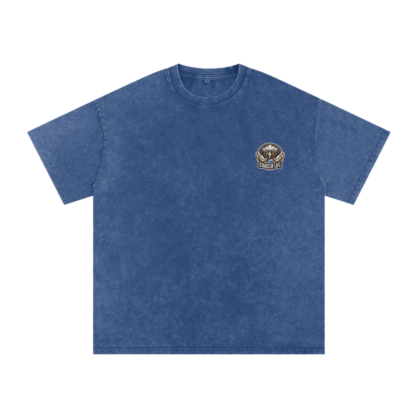 Snow Washed Oversized Cotton T-Shirt - STAGES OF LIFE