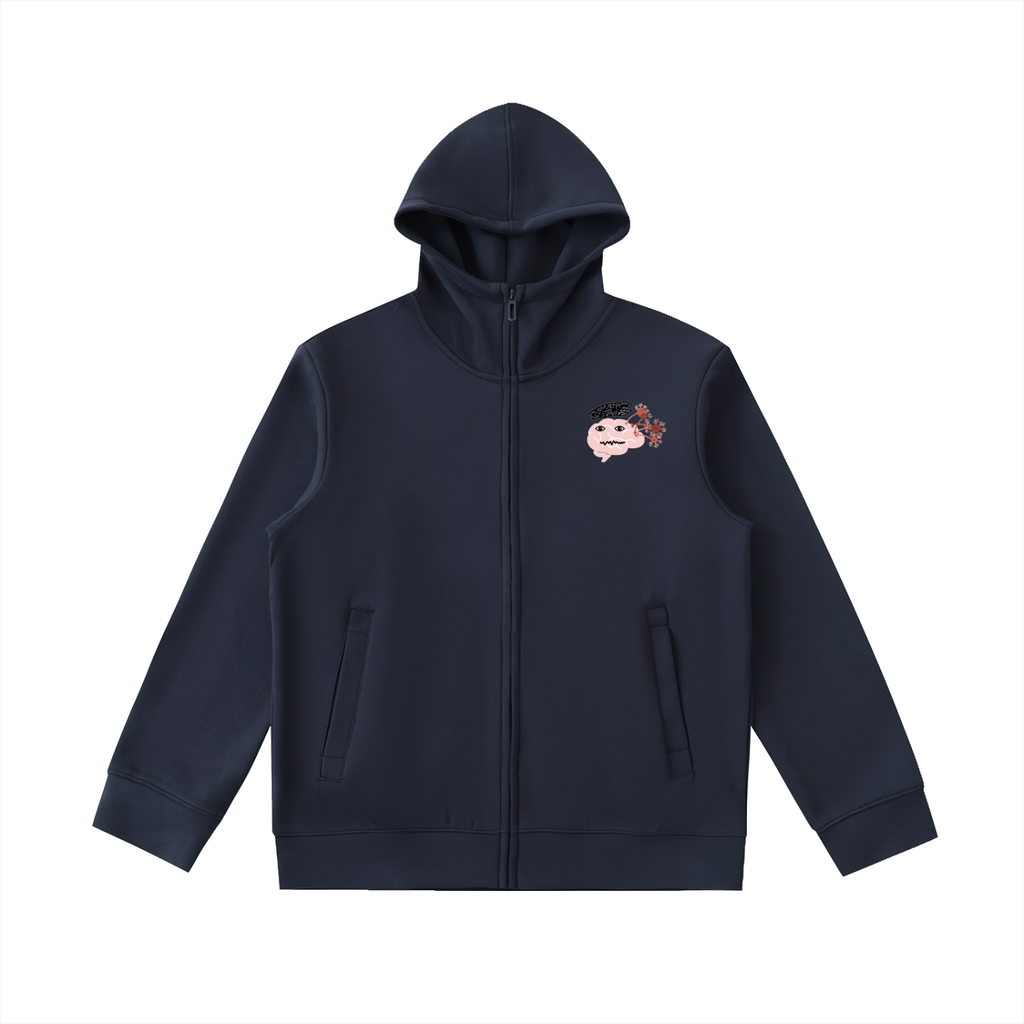 Essential Heavyweight High Neck Hoodie - Brain Frazzled