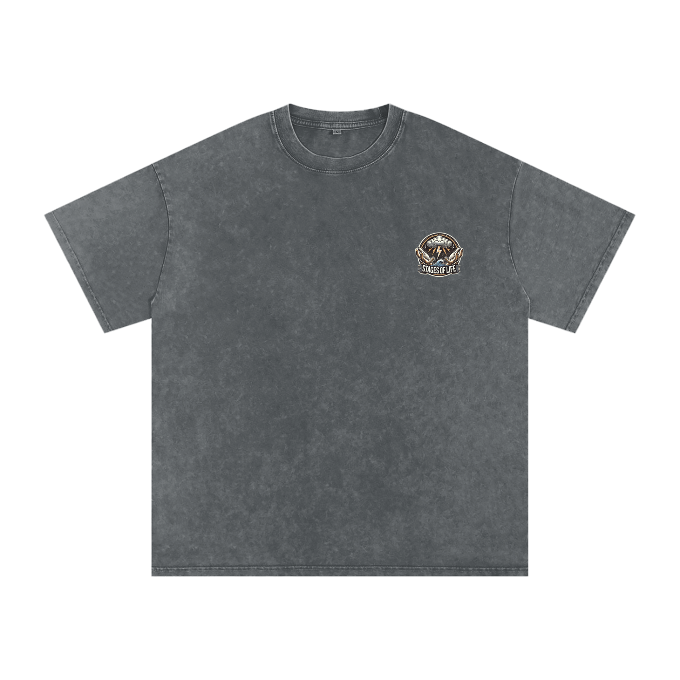 Snow Washed Oversized Cotton T-Shirt