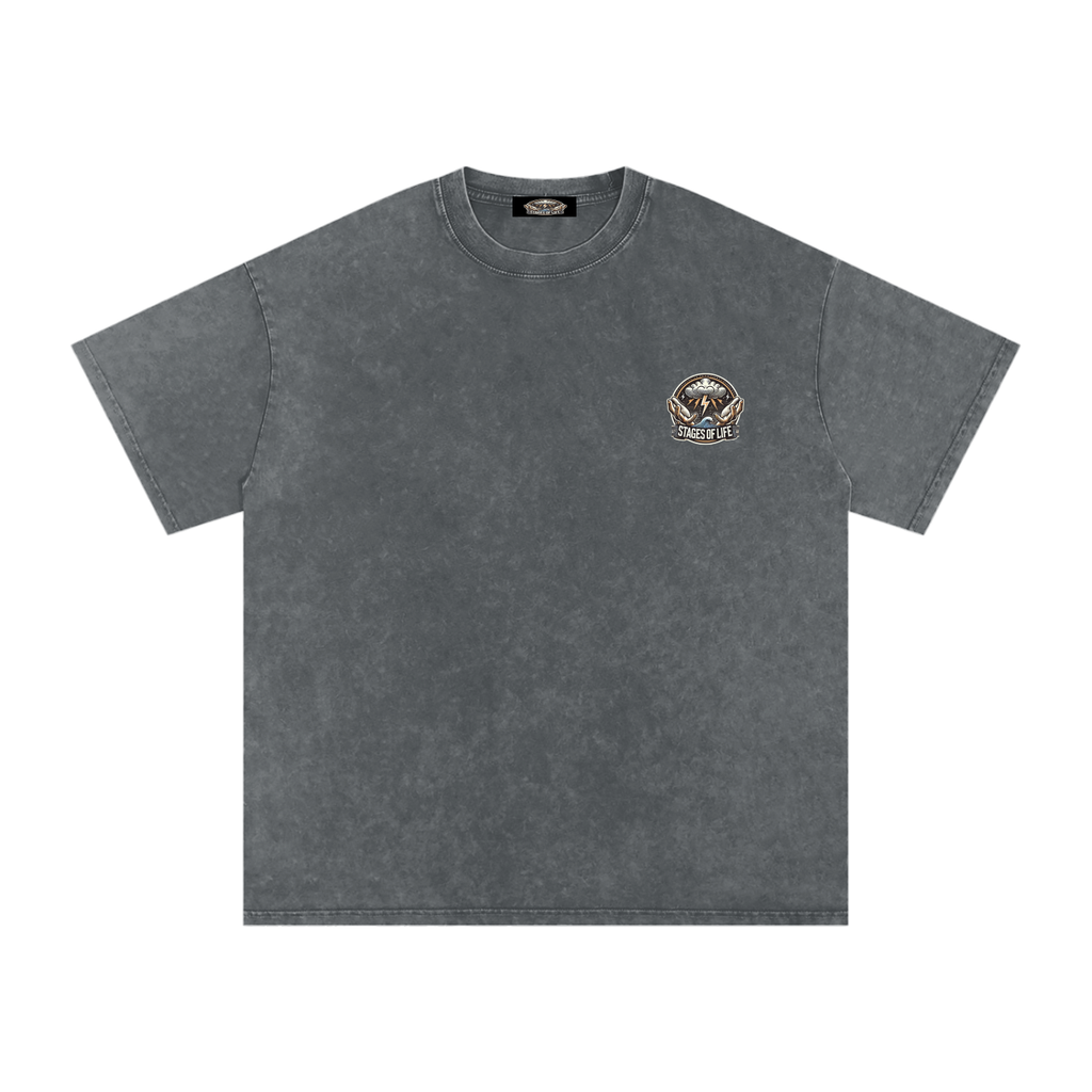 Snow Washed Oversized Cotton T-Shirt