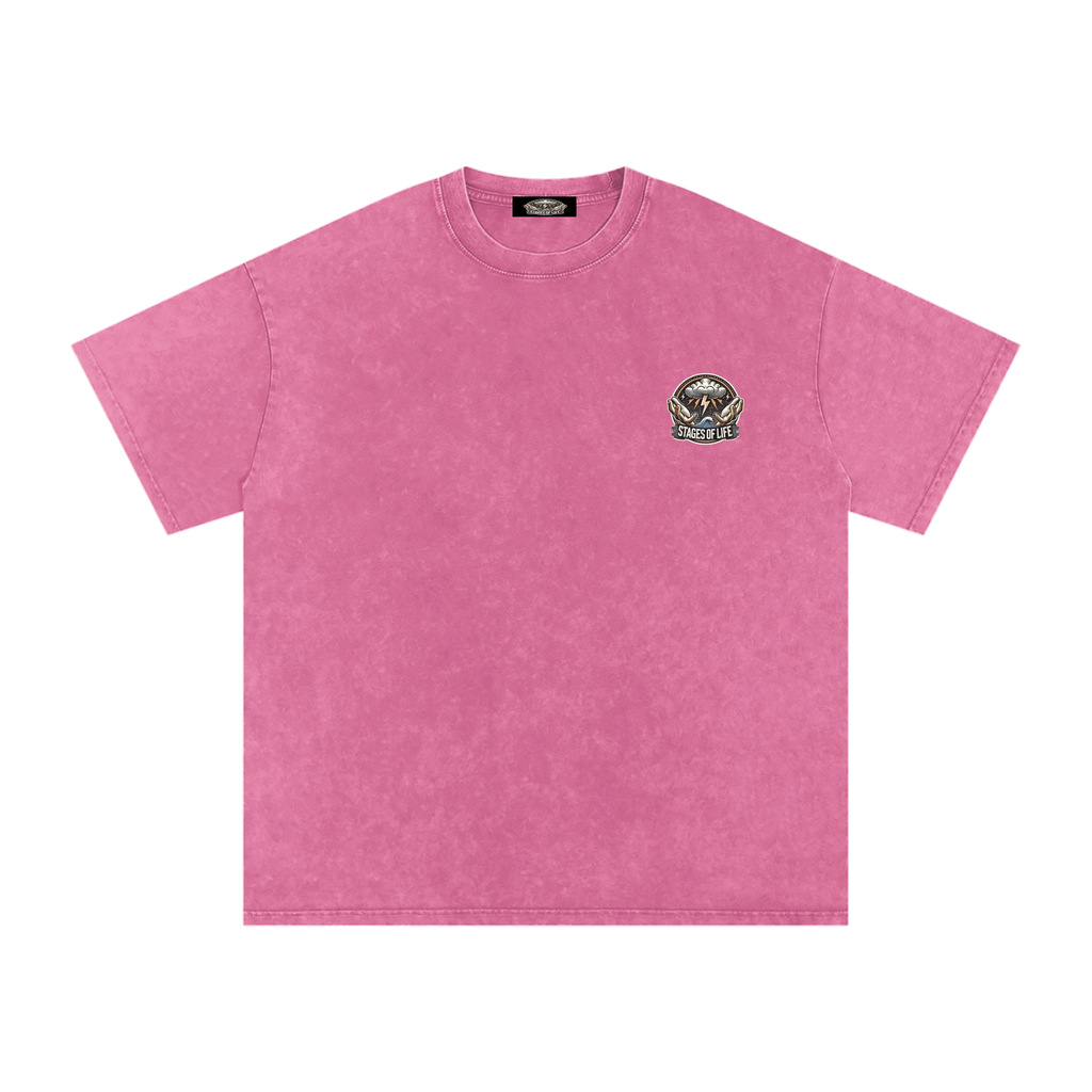 Snow Washed Oversized Cotton T-Shirt