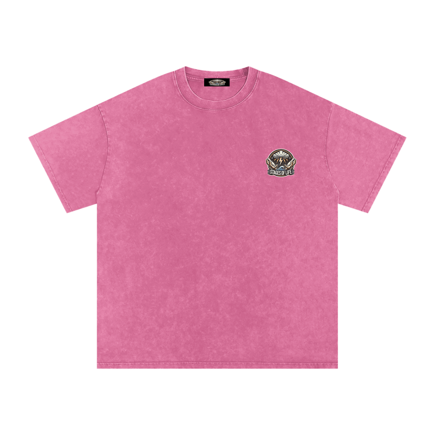 Snow Washed Oversized Cotton T-Shirt