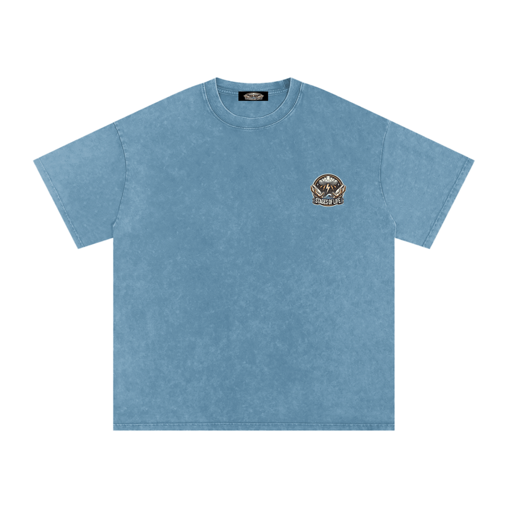 Snow Washed Oversized Cotton T-Shirt