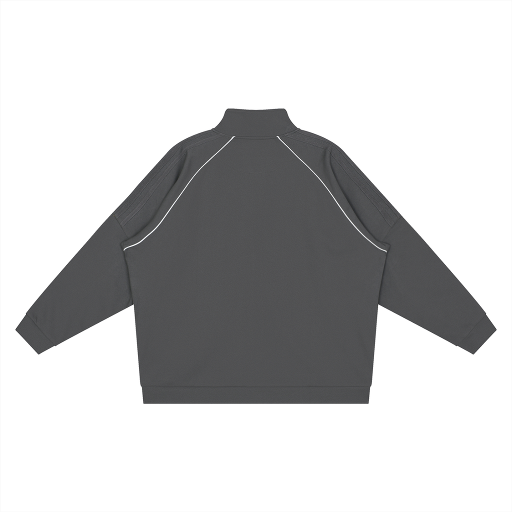 Reflection Striped Raglan Sleeve Jacket - STAGES OF LIFE